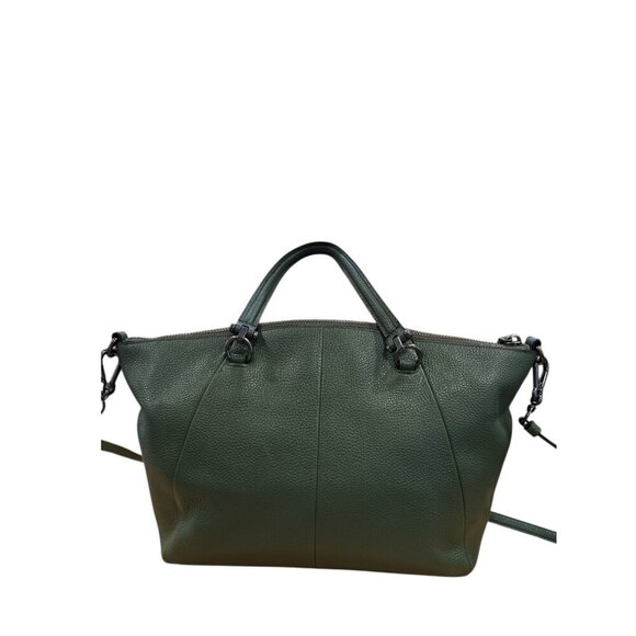 Coach Prairie Leather Satchel Crossbody Olive Green Silver Hardware Good Con - Picture 5 of 10